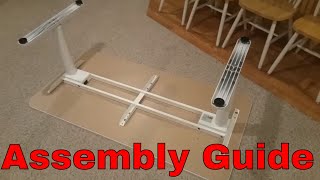 IKEA BEKANT Adjustable Desk Assembly Instructions [upl. by Cutter558]