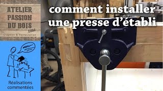 COMMENT INSTALLER UNE PRESSE DETABLI SUR UN PIETEMENT EN BOIS [upl. by Notnel]