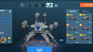 Dagon Cudgel  War Robots Gameplay [upl. by Enneicul]