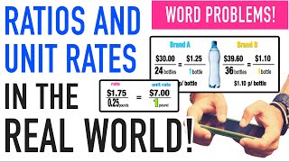 Ratios and Unit Rate Examples and Word Problems [upl. by Macy]