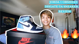 JORDAN 1 OBSEDIAN SNEAKER REVIEW  DHGATE version [upl. by Lledrev65]