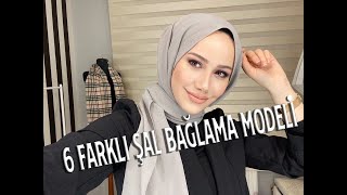 6 FARKLI ŞAL BAĞLAMA VE EŞARP BAĞLAMA MODELİ GÖSTERDİM  FEYZA HAKYEMEZ [upl. by Kylen555]