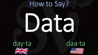 How to Pronounce Data  British Vs American Pronunciations [upl. by Greenburg120]