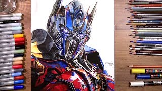 Transformers Optimus Prime  speed drawing  drawholic [upl. by Quintina]