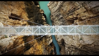 Caminito del Rey completo El Chorro Málaga Spain  Filmed with a drone  Aerial video  2017 [upl. by Zasuwa226]