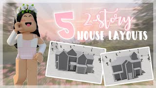 5 house layouts 2story  Bloxburg [upl. by Elianore]