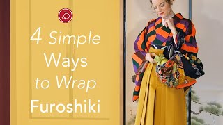 4 Simple Ways to Wrap FUROSHIKI [upl. by Nomyar289]