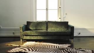 Elevate Your IKEA Karlstad Sofa With a Velvet Bemz Cover [upl. by Ahsikrats]