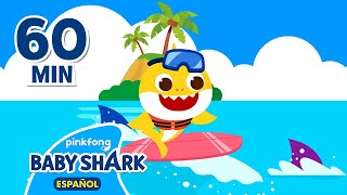 Tiburón Bebé en Verano y más canciones infantiles  Recopilación  Baby Shark en Español [upl. by Viddah]