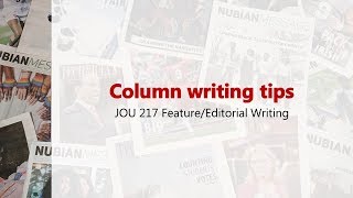 Column writing tips [upl. by Hoisch]