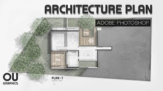 Easy Architecture Plan in Adobe Photoshop [upl. by Kora]