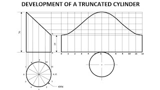 TD  DEVELOPMENT OF A TRUNCATED CYLINDER [upl. by Noram432]