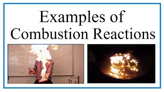 Examples of Combustion Reactions [upl. by Latif738]