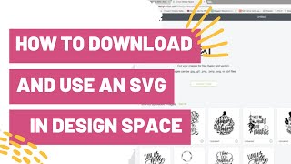 How to Download and use an SVG in Cricut Design Space [upl. by Collin471]