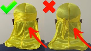 Durag Hurting Your Head  No Knot Method Tutorial [upl. by Llen]