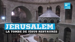 Jérusalem  la tombe de Jésus restaurée [upl. by Ahsinrat]