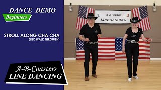 STROLL ALONG CHA CHA  Line Dance Demo amp Walk Through [upl. by Palla414]