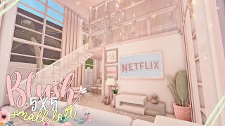 BLOXBURG Blush Small Loft  5x5 interior speedbuild 38k ♡ [upl. by Ibbison]