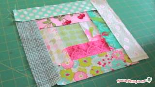 Log Cabin Quilt Block Tutorial [upl. by Norraa]