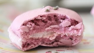 How To Make Lavender French Macarons  Lavender Buttercream Frosting [upl. by Cain635]