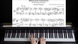 Schumann  Erster Verlust First loss Op 68 No 16  Piano Tutorial [upl. by Herson]