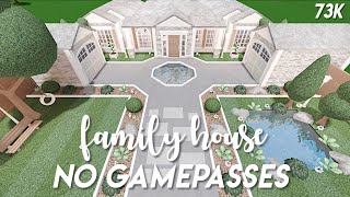 No gamepasses family house  Bloxburg speedbuild [upl. by Lundberg224]