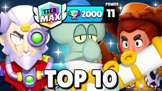 Top 10 Easiest MAX TIERS In Brawl Stars After Update [upl. by Nosrac]