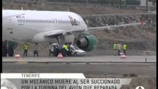 MECANICO SUCCIONADO POR TURBINA DE UN AVION A320 [upl. by Kyd853]