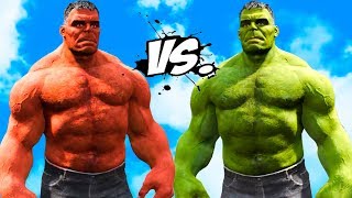 RED HULK vs HULK  EPIC SUPERHEROES BATTLE [upl. by Eornom]