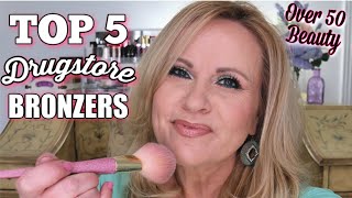 TOP 5 DRUGSTORE BRONZERS Excellent For Mature Skin [upl. by Nnaegroeg382]