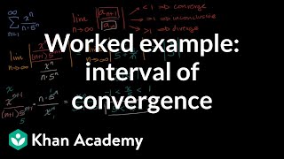 Worked example interval of convergence  Series  AP Calculus BC  Khan Academy [upl. by Aiasi231]