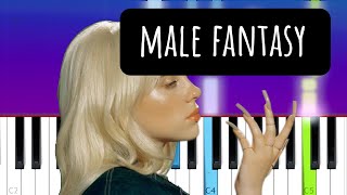 Billie Eilish  Male Fantasy  Piano Tutorial [upl. by Hux]