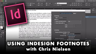 Working with FOOTNOTES for Text Frames in InDesign [upl. by Yelruc]