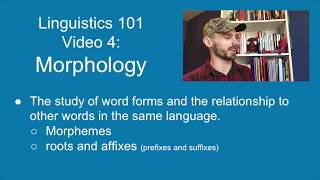 Morphology Intro to Linguistics video 4 [upl. by Weidman]