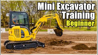 MiniExcavator Training Beginner 2020  Heavy Equipment Operator Training [upl. by Yahiya232]