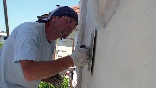 Come RASARE un muro ESTERNOHow to REPAIR an Exterior WallTips for Beginners [upl. by Alleuol]