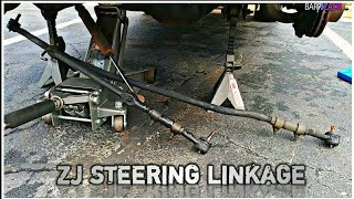 DRAG LINK TIE ROD amp STEERING STABILIZER REPLACEMENT JEEP ZJ [upl. by Yenolem]