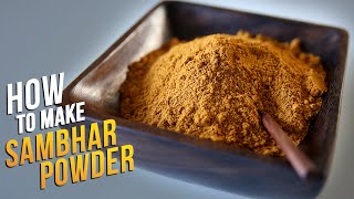 How To Make Sambhar Powder  Homemade Sambhar Masala Recipe By Smita Deo  Basic Cooking [upl. by Neiviv]