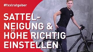 Fahrradsattel richtig einstellen Höhe amp Neigung in perfekter Position [upl. by Fowkes250]