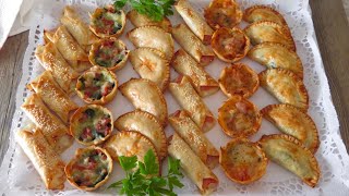 Canapés Empanadillas y tartaletas al horno 6 recetas económicas fáciles y rápidas [upl. by Francie]