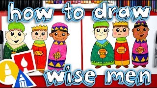 How To Draw Three Wise Men  Nativity [upl. by Aelanna]