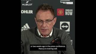 Ralf Rangnick addresses concerns about Marcus Rashords current form [upl. by Fifi247]