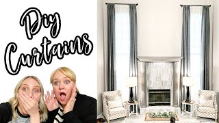 EASY DIY CURTAINS  ROD POCKETPLEATED CURTAINS [upl. by Yhtorod508]