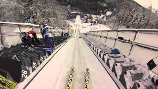 Aus Sicht eines Skispringers Mit Helmkamera die Schanze hinunter [upl. by Nordgren430]