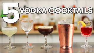 5 x EASY VODKA COCKTAILS part 2 [upl. by Daphne]