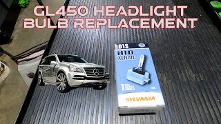 MercedesBenz GL450 Headlight Bulb Replacement [upl. by Charron357]