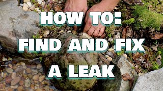 How To Find and Fix A Leak In Your Pond [upl. by Ecniv]