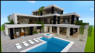 Minecraft How to Build a Modern Mansion  PART 1 [upl. by Blain]