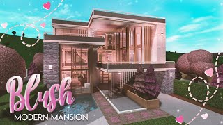 BLOXBURG Blush Modern Mansion  she speaks  House Build [upl. by Chapnick]