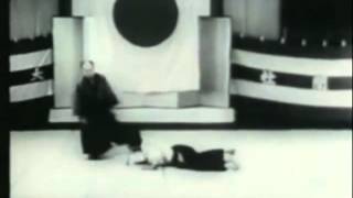 Ueshiba Morihei 1935 Asahi demonstration at real speed [upl. by Oinoitna]